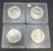 4 1964 Kennedy 90% Silver Half Dollars