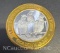 Limited Edition Golden Nugget .999 Fine Silver $10 Gaming Token Coin 37 Grams