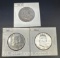 3 1952 Franklin 90% Silver Half Dollars 44 Grams