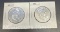 2 1954 Franklin 90% Silver Half Dollars 30 Grams