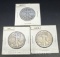3 1945 D-S Walking Liberty 90% Silver Half Dollars 44 Grams