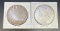 2 1921-D Morgan Silver Dollars 90% Silver Coins 56 Grams