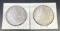 2 1921-S Morgan Silver Dollars 90% Silver Coins
