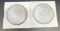 2 1921-D Morgan Silver Dollars 90% Silver Coins 56 Grams