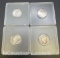 4 Mercury dimes 90% Silver Coins