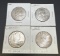 4 1960 Franklin 90% Silver Half Dollars