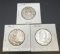 3 1952 Franklin 90% Silver Dollars
