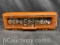 Wooden Train Bank Filled with Assorted Coins. Hidden Treasure?