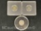 3 United States three-cent nickels 1867, 1872