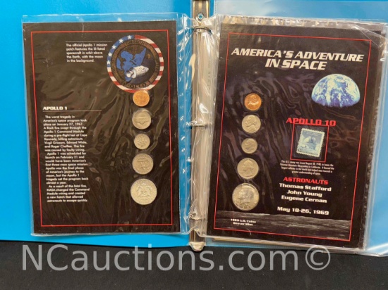 Americas Adventure in space Coin and Stamp Collection 1967, 1969, 1972, 1977
