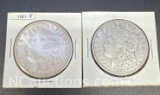 2 1921-S Morgan Silver Dollars 90% Silver Coins