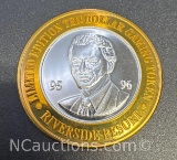 Limited Edition Riverside Resort .999 Fine Silver $10 Gaming Token Coin 37 Grams