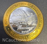 Limited Edition Flamingo .999 Fine Silver $10 Gaming Token Coin 37 Grams