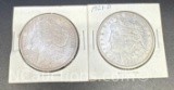 2 1921-D Morgan Silver Dollars 90% Silver Coins 56 Grams