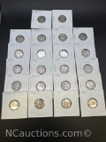 22 Mercury dimes 90% Silver Coin