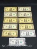 1 Dollar Banknote Bills 10 1995 1 2008