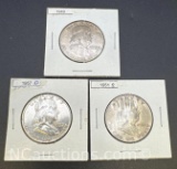 1949-1957D-1951D Franklin 90% Silver Half Dollars