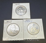 1959-D 1960-D 1963-D Franklin 90% Silver Half Dollars