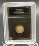 Authenticated 1905 Barber Silver Dime 90% Silver Coin