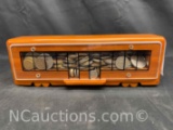 Wooden Train Bank Filled with Assorted Coins. Hidden Treasure?