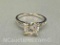 Preveli 925 Sterling Silver 2ct Moissanite Diamond Ring sz7.5 2g Total
