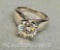 Preveli 925 Sterling Silver 2ct Moissanite Diamond Ring sz5 4g Total