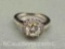 Preveli 925 Sterling Silver 1ct Moissanite Diamond Ring sz6 3g Total