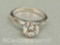 Preveli 925 Sterling Silver 1ct Moissanite Diamond Ring sz5 2g Total
