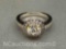 Preveli 925 Sterling Silver 1ct Moissanite Diamond Ring sz5 3g Total