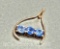 Sterling Silver Topaz Pendant 1.3g total