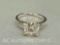 Preveli 925 Sterling Silver 1ct Moissanite Diamond Ring sz6.5 2g Total