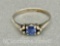 925 Sterling Silver Sapphire Ring size 5