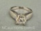 Preveli 925 Sterling Silver 2ct Moissanite Diamond Ring sz7.5 5g Total