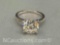 Preveli 925 Sterling Silver 3ct Moissanite Diamond Ring sz7 3g Total