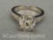 Preveli 925 Sterling Silver 2ct Moissanite Diamond Ring sz6 2g Total