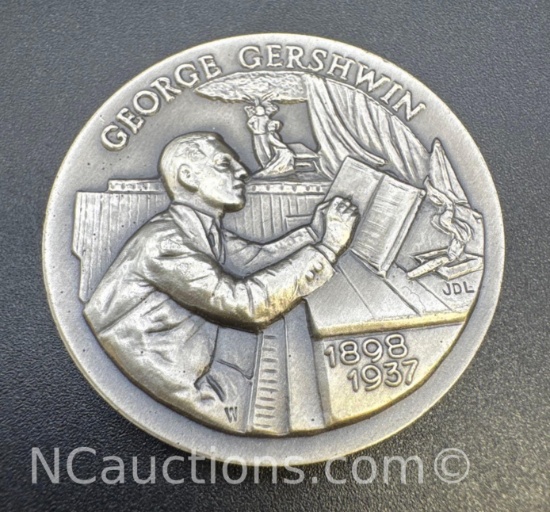 1898-1937 George Gershwin Sterling Silver Coin 34. Grams