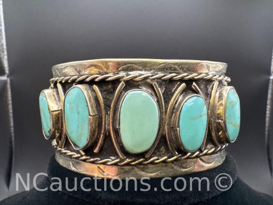 Navajo Turquoise Cuff Bracelet 43. Grams
