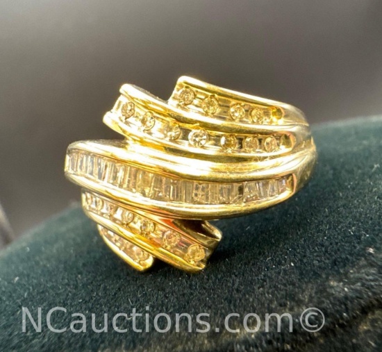 10k Gold Cz Ring Size 10