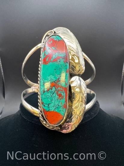 Navajo Turquoise Cuff Bracelet 42. Grams