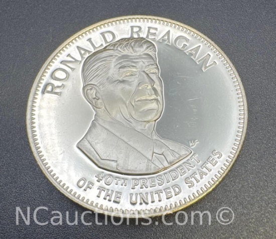 40th President Ronald Reagan Sterling Silver Coin 33. Grams