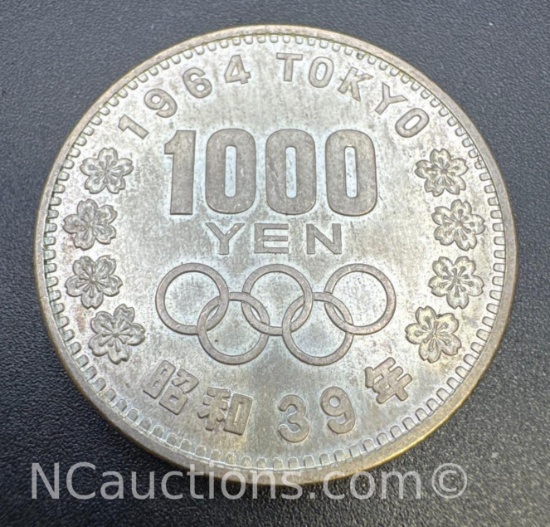 1964 Tokyo Olympics Sterling Silver Coin 20. Grams