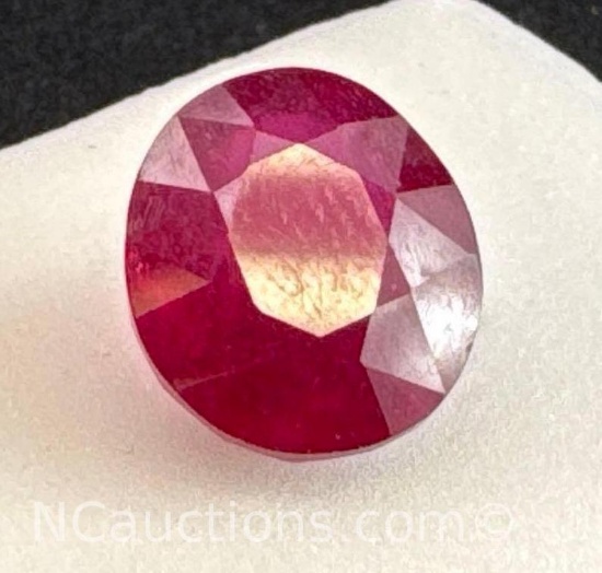Oval Cut Red Ruby Gemstone 6.60 Ct