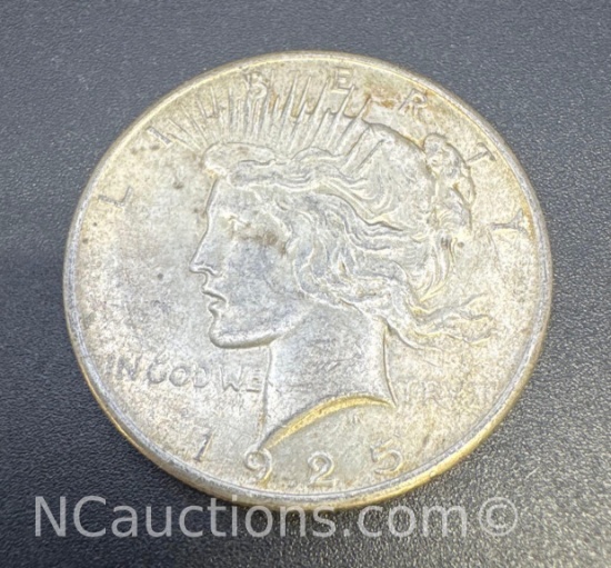 1925 Silver Peace Dollar 90% Silver Coin 26. Grams