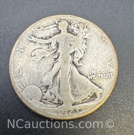 1923-S Walking Liberty 90% Silver Half Dollar Coin 12. Grams