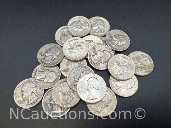 90% Silver Washington Quarters 123 GRAMS