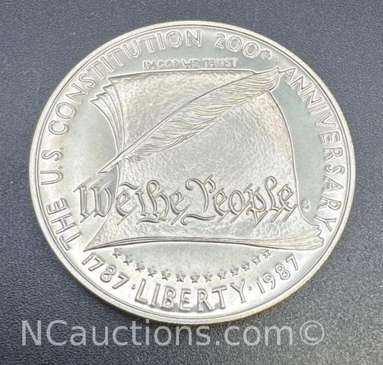 1987 US Constitution 200th Anniversary 90% Silver Coin 26. Grams
