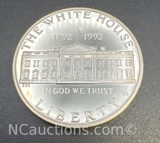 1992 The White House 200th Anniversary 90% Silver Dollar Coin 26. Grams