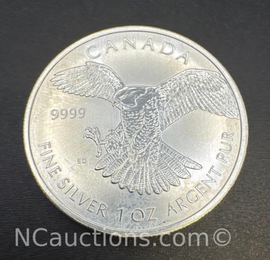 2014 Canadian Hawk 1 Troy Oz .999 Fine Silver Bullion Coin