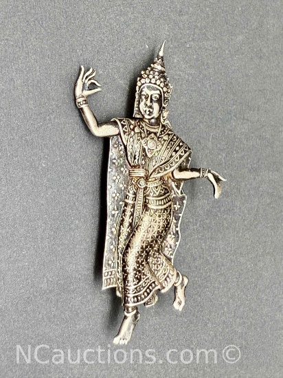 925 Siam Sterling Silver Dancer Pin 9g
