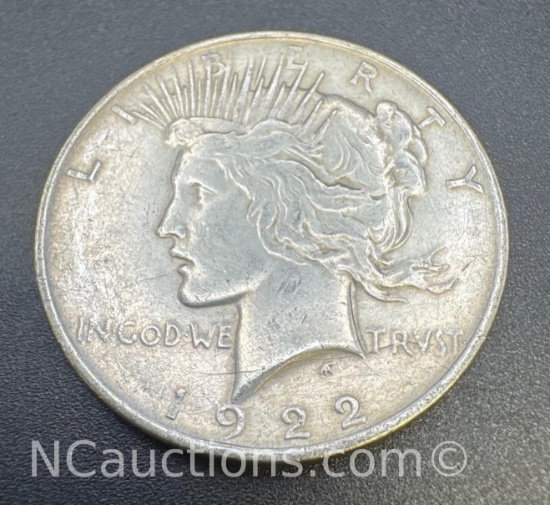 1922-D Silver Peace Dollar 90% Silver Coin 26. Grams